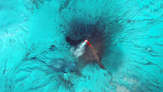 Monitoring Satellitenbild Vulkanausbruch