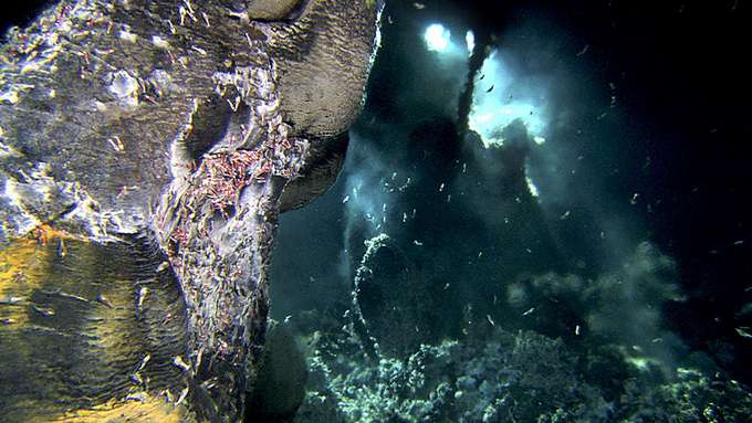 submariner Vulkanismus Unterwasseraufnahme Hydrothermalquelle