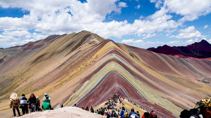 Biodiversität Mainstreaming gestreifter Berg Touristen