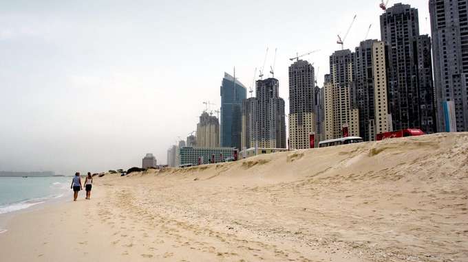 Baustelle nahe Strand