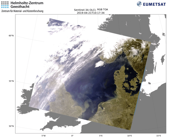 Satellitenbild der Nordsee Satellitenbild Nordsee