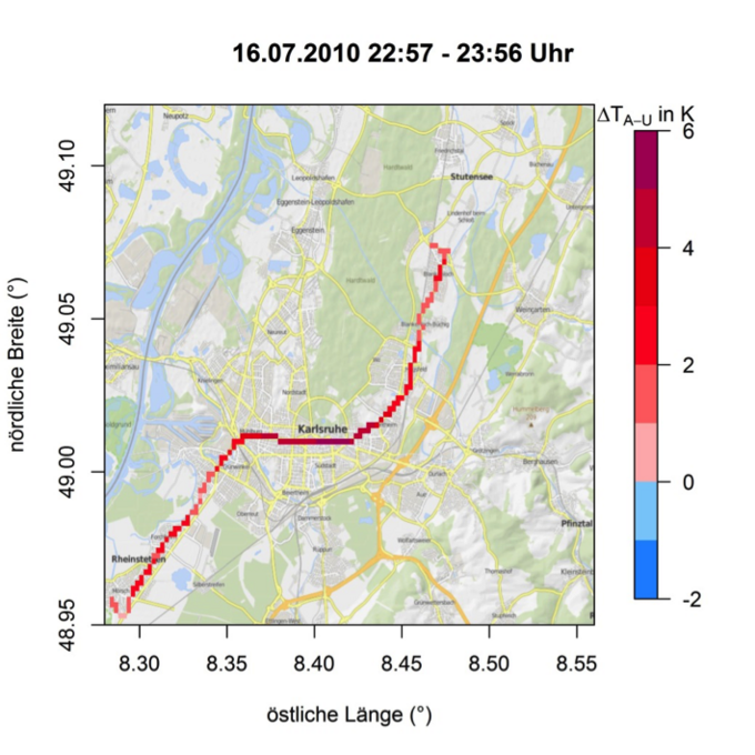 Karte von Karlsruhe und Umgebung